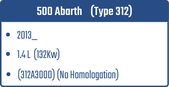 500 Abarth, Type 312 | 2013_ | 1.4L 132 Kw  (312A3000) (No Homologation)