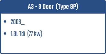 A3 - 3 Door  (Type 8P) | 2003_ | 1.9L Tdi 77 Kw