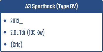 A3 Sportback (Type 8V)  | 2013_  | 2.0L Tdi 105 Kw (Crfc)