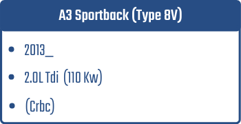 A3 Sportback (Type 8V)  | 2013_  | 2.0L Tdi 110 Kw (Crbc)