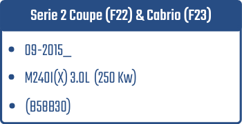 Serie 2 Coupe (F22) & Cabrio (F23) | 09-2015_  | M240I(X) 3.0L 250 Kw (B58B30)