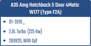 A35 Amg Hatchback 5 Door 4Matic, W177 (Type F2A)