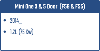 Mini One 3 & 5 Door  (F56 & F55) | 2014_  | 1.2L 75 Kw