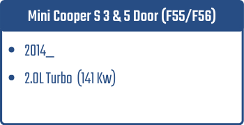 Mini Cooper S 3 & 5 Door (F55/F56) | 2014_ | 2.0L Turbo 141 Kw