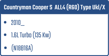 Countryman Cooper S  ALL4 (R60) Type Ukl/X | 2010_ | 1.6L Turbo 135 Kw (N18B16A)