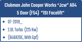 Clubman John Cooper Works “Jcw” All4 5 Door (F54)  "1St Facelift"