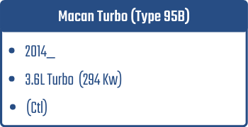 Macan Turbo (Type 95B) | 2014_  | 3.6L Turbo 294 Kw (Ctl)