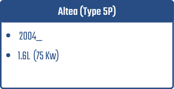Altea (Type 5P)  | 2004_  | 1.6L 75 Kw