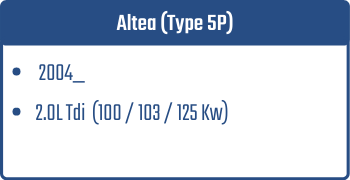 Altea (Type 5P)  | 2004_  | 2.0L Tdi 100 / 103 / 125 Kw