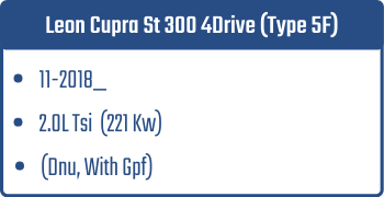 Leon Cupra St 300 4Drive (Type 5F)  | 11-2018_  | 2.0L Tsi 221 Kw (Dnu, With Gpf)