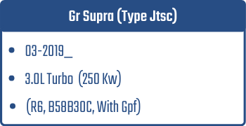 Gr Supra (Type Jtsc)  | 03-2019_  | 3.0L Turbo 250 Kw (R6, B58B30C, With Gpf)