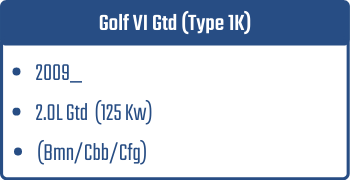 Golf VI Gtd (Type 1K)  | 2009_  | 2.0L Gtd 125 Kw (Bmn/Cbb/Cfg)